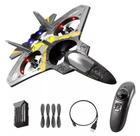 Avião Controle Remoto 2.4G Preto EPP Acrobacias no Ar