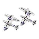 Avião de metal Cufflinks para homens, cobre prateado, 9,5g Avião de metal Cufflinks para homens, cobre prateado, 9,5g