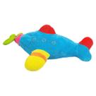 Avião De Pelúcia Colorido Antialérgico Bebê 38cm - Azul Avião De Pelúcia Colorido Antialérgico Bebê 38cm - Azul
