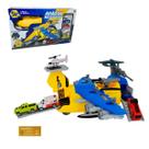 Aviao de Resgate com 1 Helicoptero e 4 Carrinhos DM Toys Brinquedo Infantil Recreativo