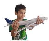 Avião miniatura brinquedo fricção acende luzes modelo H620