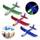 Avião Planador de Isopor Flexível com Led