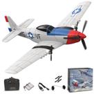 Avião RC ANBURI P51 para iniciantes de 3 canais com giroscópio de 6 eixos