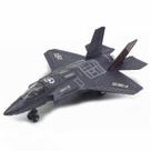 Avião Toy Alloy F-35 Fighter com música e LED de 22 cm preto