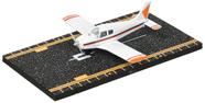 Aviões de brinquedo Hot Wings Piper Cherokee com pista conectável