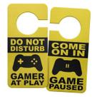 Aviso de porta ecologico gamer at play