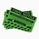 Aviso final do adesivo Área de estacionamento privado 30 unidades/lote