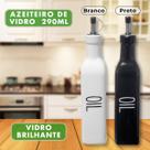 Azeiteiro de Vidro Brilhante 290ml Garrafa Bico Dosador Inox