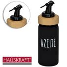Azeiteiro De Vidro Com Bico Dosador De Bambu / Plástico Doha Hauskraft Preto 220ml