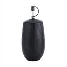 Azeiteiro Porta Azeite Vinagre Cerâmica Preta 250ml Bico Dosador Galheteiro Texturizado Linha Oásis Para Mesa Posta Cozinha Gourmet Premium