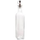 Azeiteiro / vinagreiro de vidro decorado com tampa dosadora de inox para cozinha - 500ml