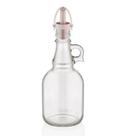 Azeiteiro / vinagreiro de vidro rosa com tampa transparente grande 500ml / porta azeite e vinagre