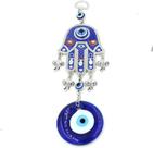 Azul turco Evil Eye Hamsa Hand Car Wall Hanging Decoração Ornamento (Blue04)