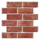 Azulejo COMSTICKC 3D Red Brick Peel and Stick 30x30 cm