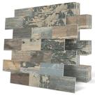 Azulejo de parede Kitchen Backsplash DEWOO PVC, madeira autoadesiva