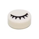 Azulejo LEGO Parts White 1x1 com olho fechado x50