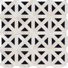 Azulejo MSI Mármore Polido com Padrão Geométrico Retrô 30x30 cm