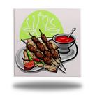 Azulejo Quadro Decorativo Cerveja Churrasco 15x15cm + Suporte Azulejo Quadro Decorativo Cerveja Churrasco 15x15cm + Suporte