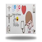 Azulejo Quadro Decorativo Medicina Obstetra 15x15cm + Suporte Azulejo Quadro Decorativo Medicina Obstetra 15x15cm + Suporte