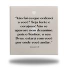 Azulejo Quadro Decorativo Mensagem Bíblica 15x15cm + Suporte