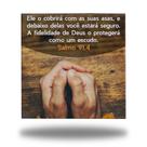 Azulejo Quadro Decorativo Mensagem Bíblica 15x15cm + Suporte