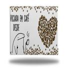 Azulejo Quadro Flork Viciada em Café Desde 15x15cm + Suporte Azulejo Quadro Flork Viciada em Café Desde 15x15cm + Suporte