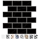 Azulejos Backsplash de cozinha URCOLOR de 10 folhas em mármore preto 30x30 cm