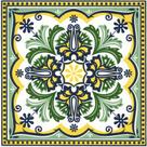 Azulejos Colonial Português em porcelana decorativo kit com 12 peças