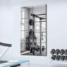Azulejos de espelho de parede Delma Home Gym 30x30cm 8 peças sem moldura Azulejos de espelho de parede Delma Home Gym 30x30cm 8 peças sem moldura