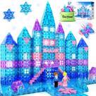 Azulejos magnéticos Frozen Toys 102 unidades com bonecas Princess Castle