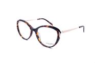 Azzaro - armação para óculos feminina em acetato com detalhes e hastes em metal ref az30297. Azzaro - armação para óculos feminina em acetato com detalhes e hastes em metal ref az30297.