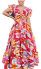 B0232 Conjunto Festa Casual Luxo Saia Blusa Estampa Geométrica 5jn0405