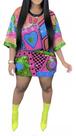 B0337-Camisa Camisão Vestido Arco-íris Balada Festa Lantejoula 15p B0337-Camisa Camisão Vestido Arco-íris Balada Festa Lantejoula 15p
