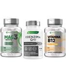B12 Metil + Mag3 Dimalato Quelato Taurato Inositol + Coenzima Q10 500Mg 180Cáps