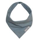 Babador bandana azul jeans claro risquinhos branco