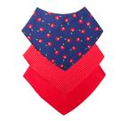 Babador Bandana Bebê Kit Com 3 Menina Cerejinha