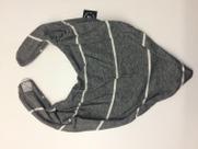 Babador Bandana Geppetto -Mescla Claro com Listras Finas em Branco