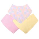 Babador Bandana Para Bebê Kit 3 Peças Menina Candy Colors