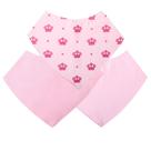 Babador Bandana Para Bebê Kit 3 Peças Menina Coroa Rosa