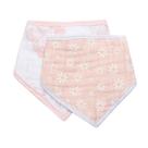 Babador Bandana Soft 100% Algodão Com 3 Camadas Tamanho Unico 02 Unidades Baby Papi Cor:Margaridas