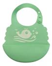 Babador bebe de silicone com bolso pega cata migalhas