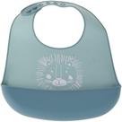 Babador Cata Migalha Silicone Impermeável Azul