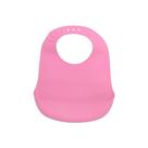 Babador Cata Migalhas em Silicone Reutilizável para Bebê Rosa UnyHome.