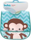 Babador com Bolso Fun Buba Macaquinho Impermeável tira auto colante Babador com Bolso Fun Buba Macaquinho Impermeável tira auto colante