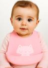 Babador De Silicone Bebê Com Pega Migalhas Impermeável