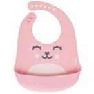Babador De Silicone Bebê Impermeável Buba - Bichinho Rosa