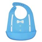 Babador De Silicone Bebê Impermeável Buba Terno Azul