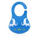 Babador de Silicone com Porta Migalhas Nuby RolyPoly Bib