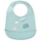 Babador de Silicone Impermeável Com Pega Migalhas Bebê Infantil Gumy Gumi Azul Rosa e Verde Buba - Buba