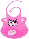 Babador de Silicone Impermeável Infantil Cata Migalhas Rosa
